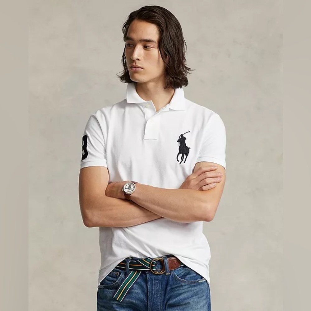 Polo Ralph Lauren Classic White Polo Shirt size large big pony short sleeve